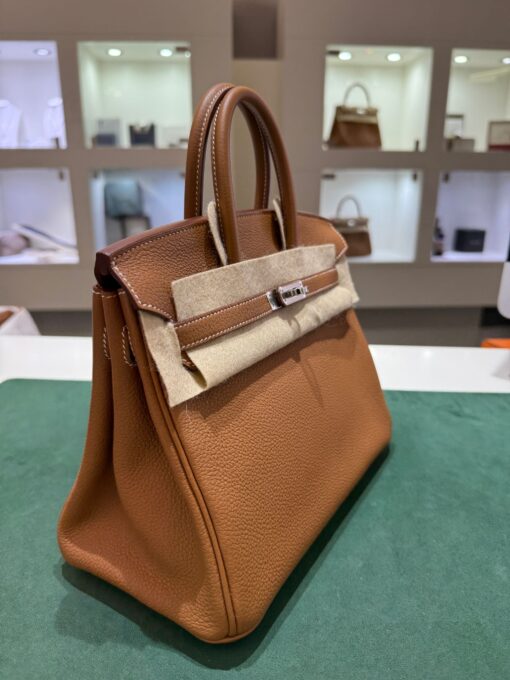 Hermès Birkin 25 retourne veau togo noir stampa B MAI INDOSSATA 2024 colore nera hardware palladio full set con scontrino ufficiale Hermès pellicole stickers ovunque - Image 5