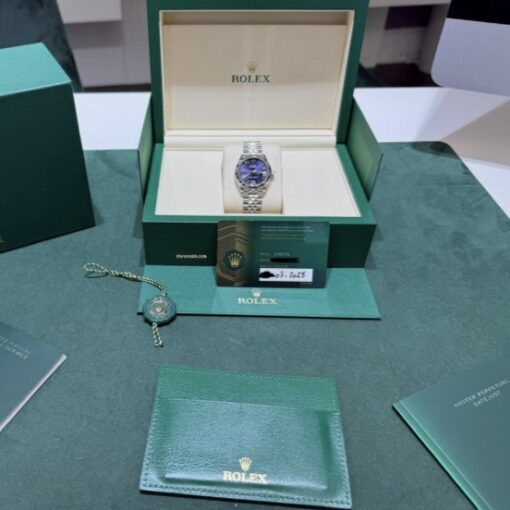 Rolex Datejust 31 NUOVO 2025 quadrante purple aubergine in diamanti ore 6 Jubilee full set - Image 2