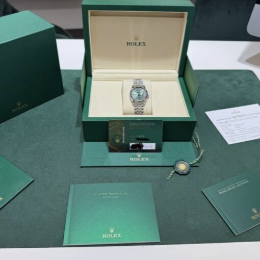 Rolex Datejust 31 NUOVO 2025 Jubilee green verde menta full set con documenti e scatola - Image 2