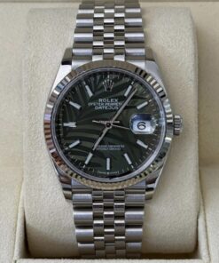 Rolex Datejust 36 quadrante verde palma fuori produzione del 2021 jubilee full set top condition