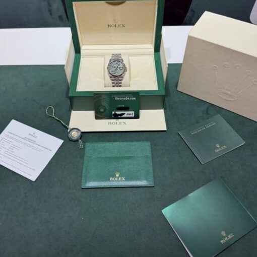 Rolex Datejust 36 quadrante verde palma fuori produzione del 2021 jubilee full set top condition - Image 2