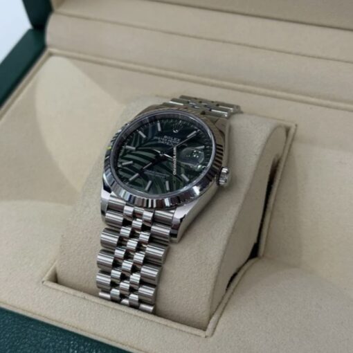 Rolex Datejust 36 quadrante verde palma fuori produzione del 2021 jubilee full set top condition - Image 3