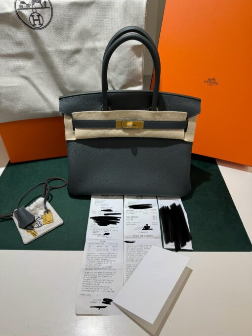 Hermès Birkin 30 retourne veau togo stampa seriale K Nuova 2025 color ( verde ) - Image 2