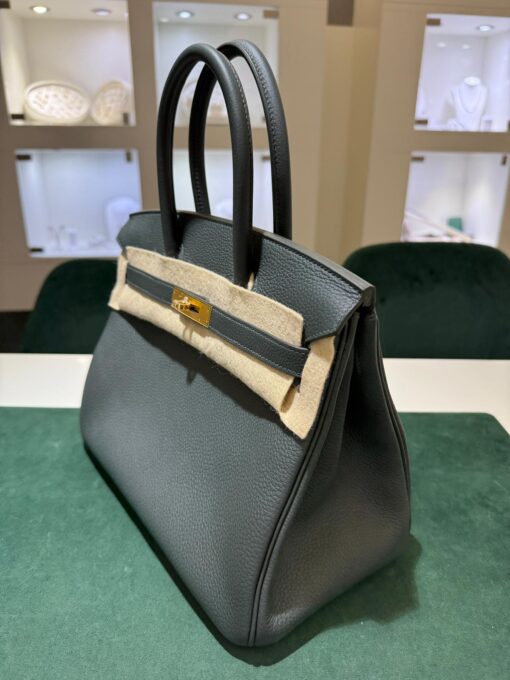 Hermès Birkin 30 retourne veau togo stampa seriale K Nuova 2025 color ( verde ) - Image 4