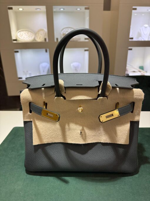 Hermès Birkin 30 retourne veau togo stampa seriale K Nuova 2025 color ( verde ) - Image 10