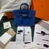WhatsApp Image 2025-07-31 at 17.39.50 (1) Hermès Birkin 25 crocodile poro porosus lisse stampa U second hand colore blue hardware palladio full set con scontrino ufficiale Hermès