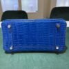 WhatsApp Image 2025-07-31 at 17.39.52 (2) Hermès Birkin 25 crocodile poro porosus lisse stampa U second hand colore blue hardware palladio full set con scontrino ufficiale Hermès