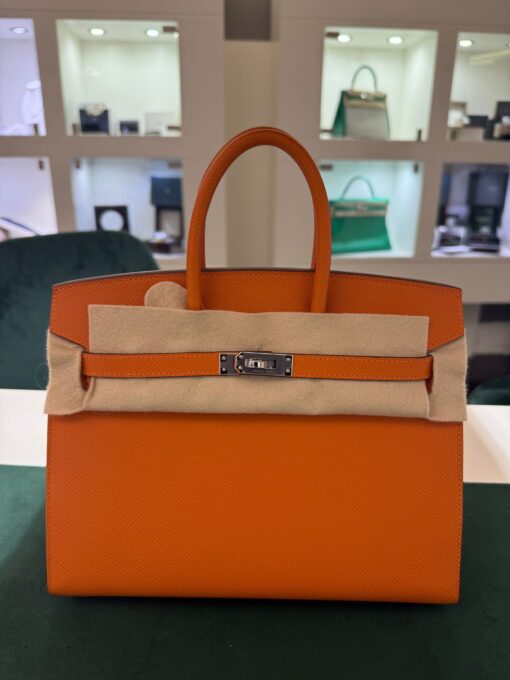 Hermès Birkin 25 sellier veau epsom arancio orange stampa K NUOVA 2025 - Image 6