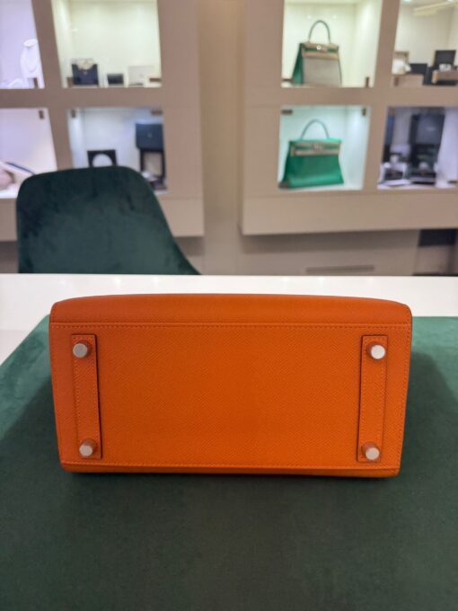 Hermès Birkin 25 sellier veau epsom arancio orange stampa K NUOVA 2025 - Image 8
