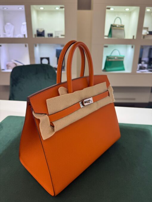 Hermès Birkin 25 sellier veau epsom arancio orange stampa K NUOVA 2025 - Image 10