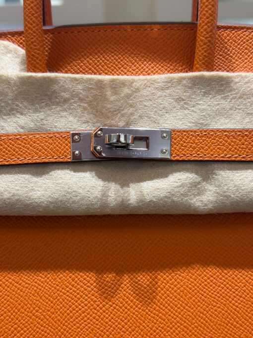 Hermès Birkin 25 sellier veau epsom arancio orange stampa K NUOVA 2025 - Image 11