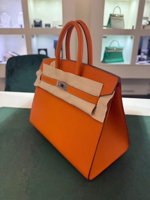 Hermès Birkin 25 sellier veau epsom arancio orange stampa K NUOVA 2025 - Image 12