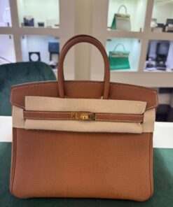 Hermès Birkin 25 retourne veau togo gold stampa K NUOVA 2025 colore gold hardware Dorato full set