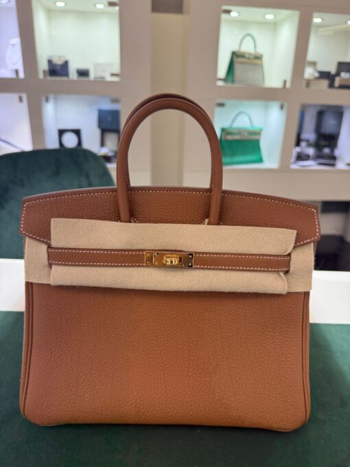 Hermès Birkin 25 retourne veau togo gold stampa K NUOVA 2025 colore gold hardware Dorato full set