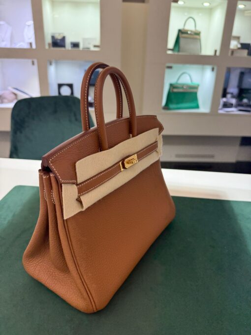Hermès Birkin 25 retourne veau togo gold stampa K NUOVA 2025 colore gold hardware Dorato full set - Image 5