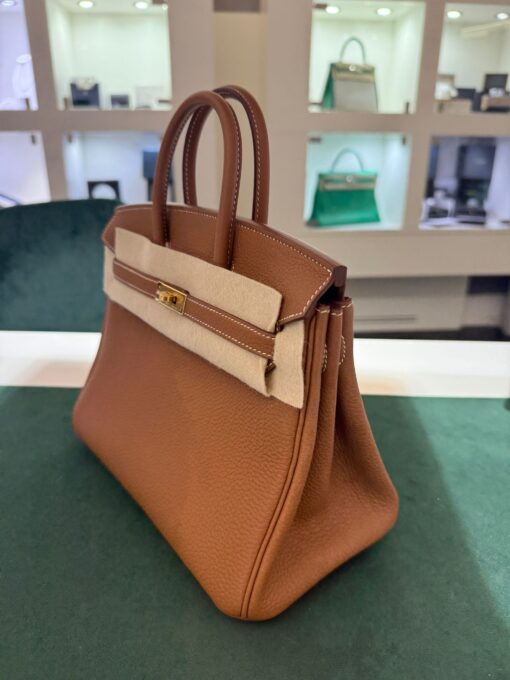 Hermès Birkin 25 retourne veau togo gold stampa K NUOVA 2025 colore gold hardware Dorato full set - Image 9