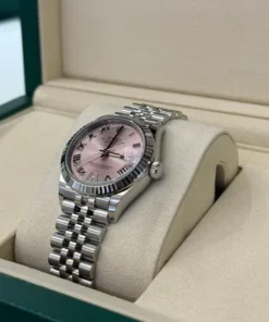 Alternative view of Rolex Datejust 31 NUOVO 2025 Agosto quadrante rosa pink in diamanti ore 6 Jubilee full set