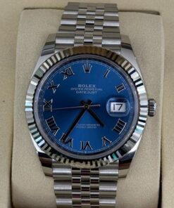 Rolex Datejust 41 NUOVO 2025 Luglio Jubilee blu roman dial ( azzurro ) full set con documenti