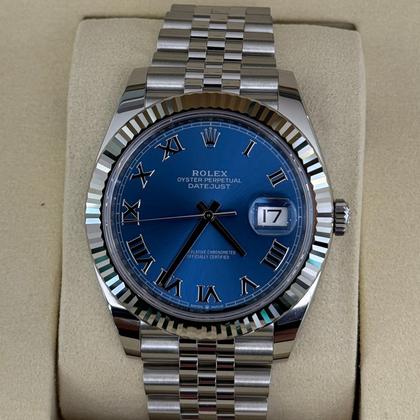 Rolex Datejust 41 NUOVO 2025 Luglio Jubilee blu roman dial ( azzurro ) full set con documenti
