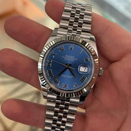 Rolex Datejust 41 NUOVO 2025 Luglio Jubilee blu roman dial ( azzurro ) full set con documenti - Image 5