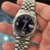 Rolex Datejust 36 NUOVO Jubilee 2025 quadrante viola aubergine con diamanti ore 6 e 9 full set
