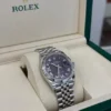 Rolex Datejust 36 NUOVO Jubilee 2025 quadrante viola aubergine con diamanti ore 6 e 9 full set