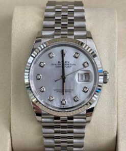 Rolex Datejust 36 NUOVO 2025 Mother of pearl diamonds dial MOP jubilee full set con documenti