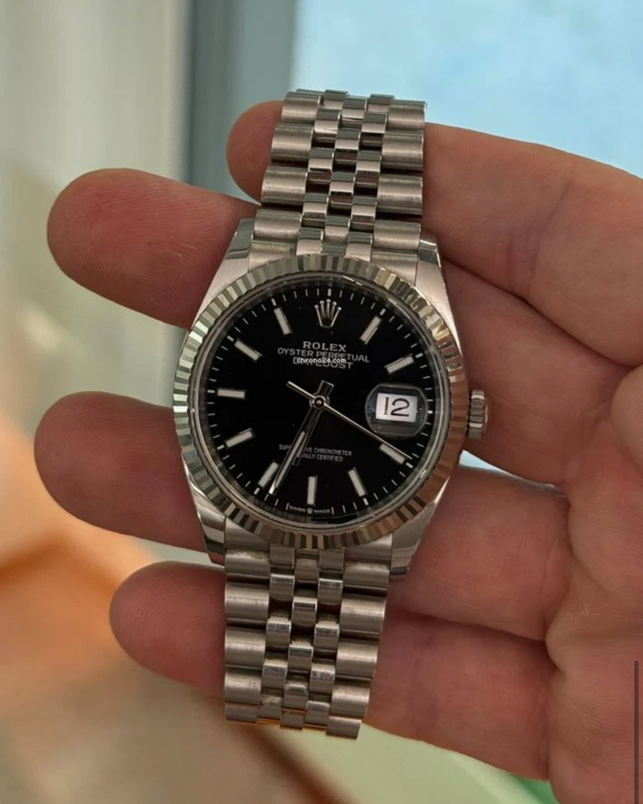 Rolex Datejust 36 36mm del 2022 Italia jubilee quadrante nero card verde full set top condition - Image 4