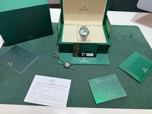 Rolex Datejust 36 NUOVO 2025 Agosto Jubilee verde green menta full set con documenti e scatola - Image 2