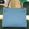 Hermès Kelly 25 retourne swift Nuova Dicembre 2024 stampa W color azzurro Tiffany