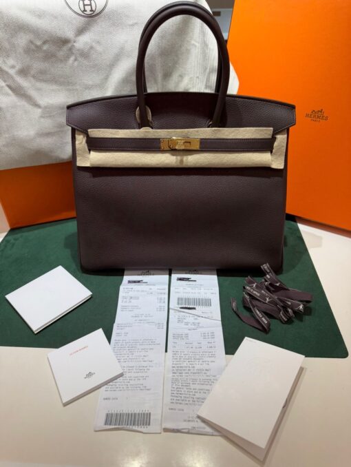 Hermès Birkin 35 retourne veau togo stampa seriale B Nuova 2025 Colore: “Ébène” - Image 2