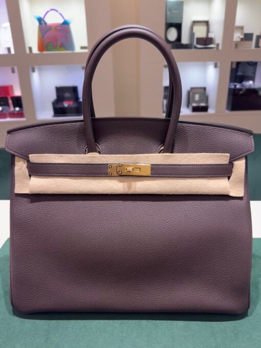 Hermès Birkin 35 retourne veau togo stampa seriale B Nuova 2025 Colore: “Ébène” - Image 6