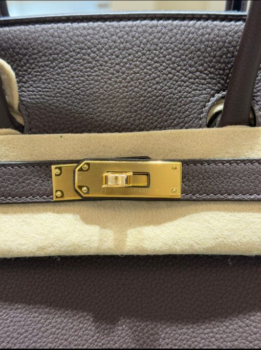 Hermès Birkin 35 retourne veau togo stampa seriale B Nuova 2025 Colore: “Ébène” - Image 7