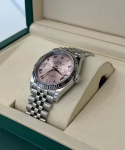 Alternative view of Rolex Datejust 36 NUOVO Jubilee 2025 quadrante Pink rosa con diamanti ore 6 e 9 full set