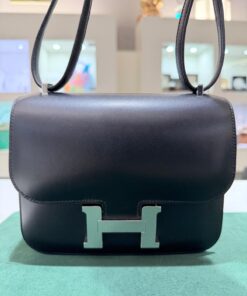 Sac Costance Mini 18 mirro NUOVA 2025 Ottobre pellame veau box ( box calf) hardware palladio color noir nero