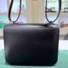 Hermes Sac Constance Mini 18 mirro NUOVA 2025 Ottobre pellame veau box ( box calf) hardware palladio color noir nero