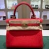 Hermès Kelly 25 retourne togo Nuova 2025 Settembre stampa K color rouge de coeur con hardware dorato
