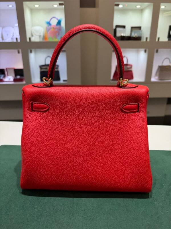 Hermès Kelly 25 retourne togo Nuova 2025 Settembre stampa K color rouge de coeur con hardware dorato