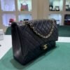 Chanel Maxi Jumbo timeless MAXI BORSA CLASSICA con Certificato card Chanel. Pelle martellata & metallo effetto dorato Nero.