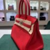 Hermès Birkin 30 retourne veau togo rouge radie stampa K NUOVA 2025 Agosto colore rouge hardware palladio full set con scontrino ufficiale Hermès pellicole stickers ovunque .
