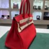 Hermès Birkin 30 retourne veau togo rouge radie stampa K NUOVA 2025 Agosto colore rouge hardware palladio full set con scontrino ufficiale Hermès pellicole stickers ovunque .