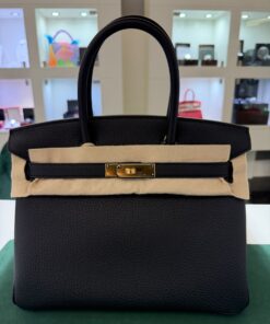 Hermès Birkin 30 retourne veau togo stampa seriale K Nuova 2025 Settembre color ( noir ) nero hardware dorato full set con scontrino ufficiale Hermès pellicole stickers ovunque