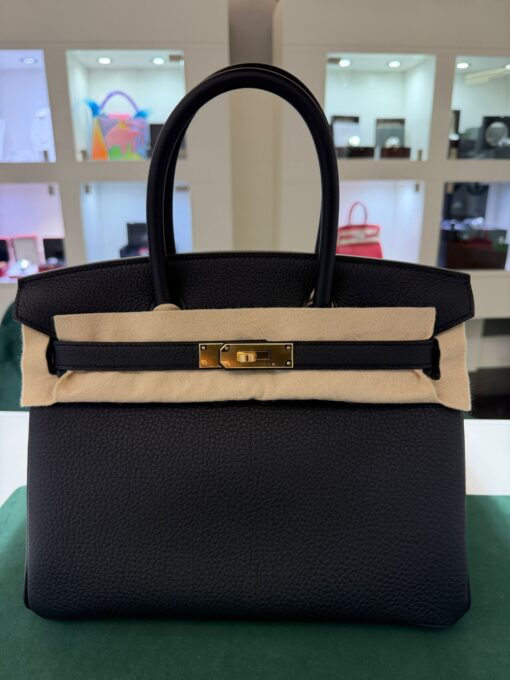 Hermès Birkin 30 retourne veau togo stampa seriale K Nuova 2025 Settembre color ( noir ) nero hardware dorato full set con scontrino ufficiale Hermès pellicole stickers ovunque