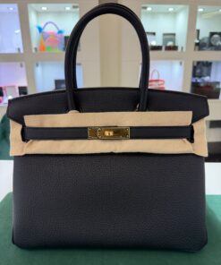 Alternative view of Hermès Birkin 30 retourne veau togo stampa seriale K Nuova 2025 Settembre color ( noir ) nero hardware dorato full set con scontrino ufficiale Hermès pellicole stickers ovunque