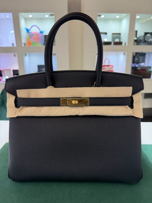 Hermès Birkin 30 retourne veau togo stampa seriale K Nuova 2025 Settembre color ( noir ) nero hardware dorato full set con scontrino ufficiale Hermès pellicole stickers ovunque - Image 2