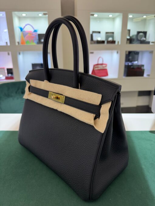 Hermès Birkin 30 retourne veau togo stampa seriale K Nuova 2025 Settembre color ( noir ) nero hardware dorato full set con scontrino ufficiale Hermès pellicole stickers ovunque - Image 4