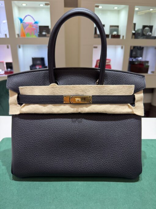 Hermès Birkin 30 retourne veau togo stampa seriale K Nuova 2025 Settembre color ( noir ) nero hardware dorato full set con scontrino ufficiale Hermès pellicole stickers ovunque - Image 5