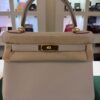 Hermès Kelly 28 retourne veau  pellame togo NUOVA 2025  Settembre seriale W color Beton ( cemento ) con hardware dorato