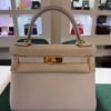 Hermès Kelly 28 retourne veau  pellame togo NUOVA 2025  Settembre seriale W color Beton ( cemento ) con hardware dorato