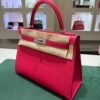 Hermès Kelly 28 sellier veau pellame epsom NUOVA 2025 Giugno seriale K color rose extreme con hardware palladio